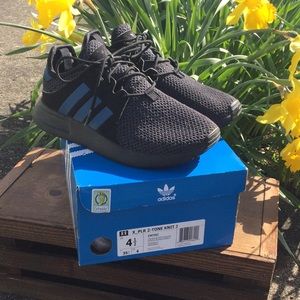 Adidas-Ortholite black n blue shoes